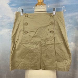 90s The Limited Double Button Tan Mini Skirt Sz 6